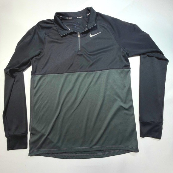 Nike Other - Nike Running Dri-Fit 1/4 Zip Pullover Men's Large Black Gray 648588-010